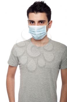 Royalty Free Photo of a Man Wearing a Mask