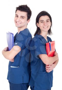 Royalty Free Photo of Doctors Holding Binders