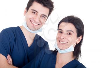 Royalty Free Photo of Two Doctors Smiling