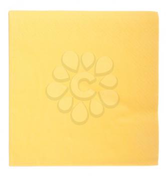 Royalty Free Photo of a Yellow Paper Napkin
