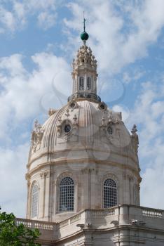 Royalty Free Photo of the Dome of the Basilica Da Estrela in Lisbon