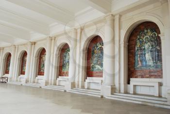 Royalty Free Photo of Ceramic Painted Tiles on the Sanctuary of Fatima