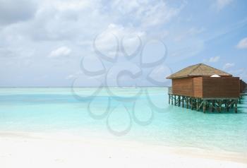 Royalty Free Photo of Villas in the Maldives Island