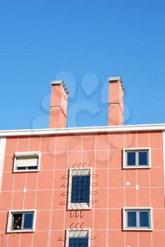 Royalty Free Photo of a Pink Building