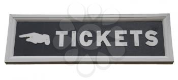 Royalty Free Photo of a Vintage Ticket Sign
