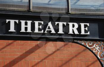 Royalty Free Photo of a Vintage Theatre Sign 