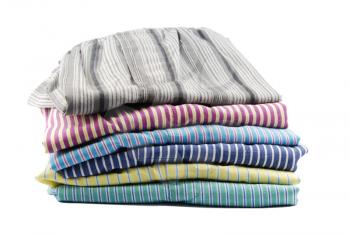 Royalty Free Photo of a Pile of Stripped Boxer Shorts