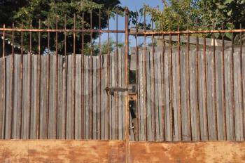 Royalty Free Photo of a Rusty Gate Entrance in Kos Island, Greece
