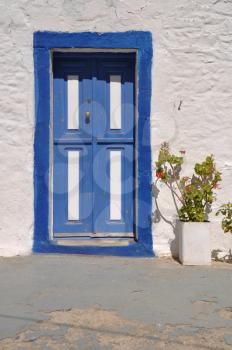 Royalty Free Photo of a Blue Door