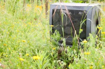 Royalty Free Photo of a Discarded Television