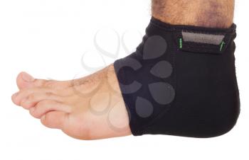 Royalty Free Photo of a Man Wearing an Ankle Brace