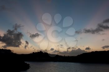 Royalty Free Photo of a Sunset in Long Bay, Antigua