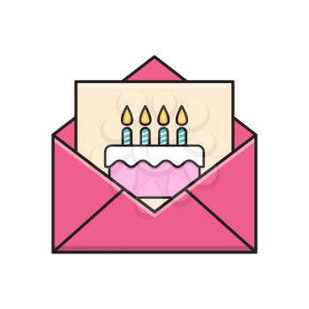 Royalty-free clipart image of a birthday card