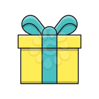 Royalty-free clipart image of a birthday gift box