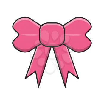 Royalty-free clipart image of a pink bow