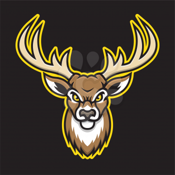 Royalty Free Clipart Image of a Deer Mascot