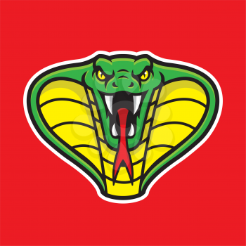 Royalty Free Clipart Image of a Snake Mascot 