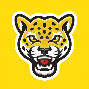 Royalty Free Clipart Image of a Cheetah Mascot