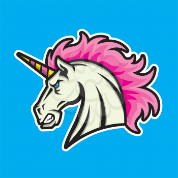 Royalty Free Clipart image of a Unicorn Mascot