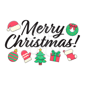 Royalty-Free Clipart Image Saying Merry Chritmas