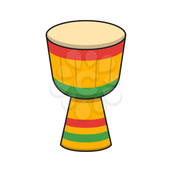 Royalty-free clipart image of an African drum