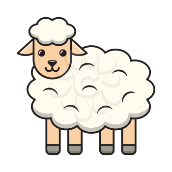 Royalty-Free Clipart Image of a Lamb