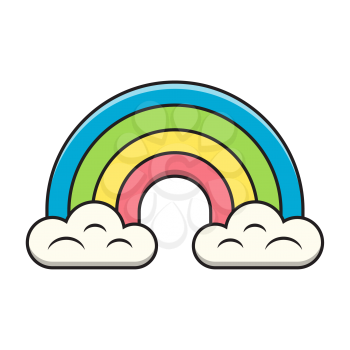 Royalty-Free Clipart Image of a Rainbow