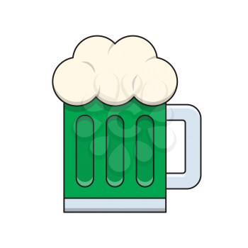 Royalty-Free Clipart Image of Green Beer for St. Patrick's Day