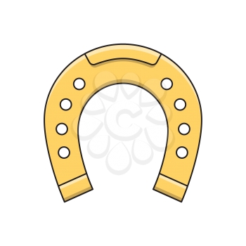 Royalty-Free Clipart Image of a Horseshoe - Symbol of Luck - Part of a St. Patrick's Day Set 