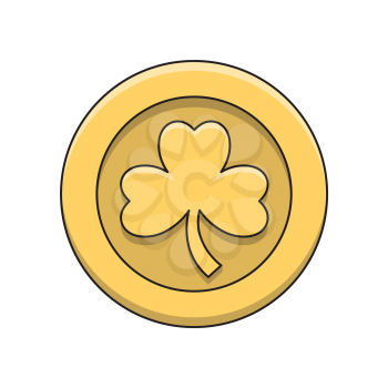 Royalty-Free Clipart Image of a Coin - Part of a St. Patrick's Day Set