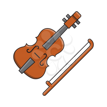Royalty-Free Clipart Image of a Violin - Part of a St. Patrick's Day Set