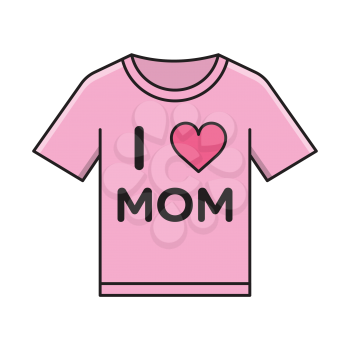 Royalty-Free Clipart Image of a T-Shirt for Mother's Day