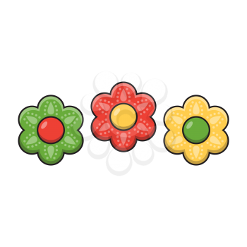 Royalty-Free Clipart Image of Flowers. Part of a Cinco-de-Mayo set