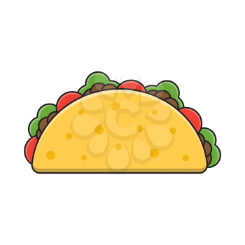 Royalty-Free Clipart Image of a Taco. Part of a Cinco-de-Mayo set