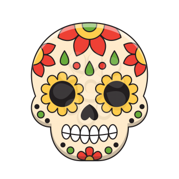 Royalty-Free Clipart Image of a Skull. Part of a Cinco-de-Mayo set