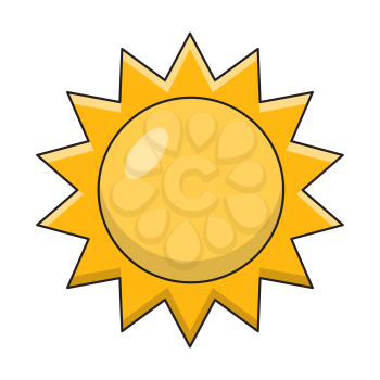 Royalty-Free Clipart Image of the Sun. Part of a Cinco-de-Mayo set