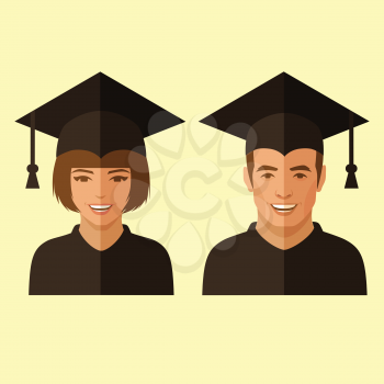 college school education, student graduate, graduation vector illustration