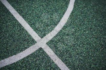 closeup of the ground at a soccer field