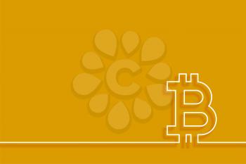 minimalist style bitcoin technology background