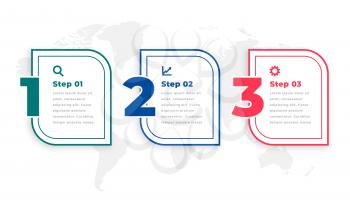 three steps modern timeline infographic template