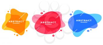 abstract colors frame modern banners set