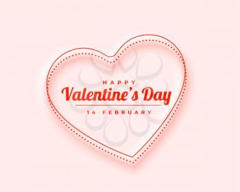 beautiful minimal valentines day greeting card design