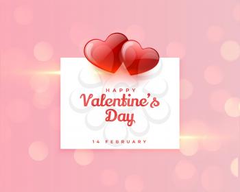 beautiful valentines day greeting card design
