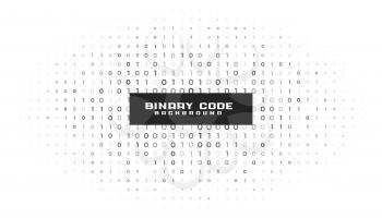 binary code numbers white background design