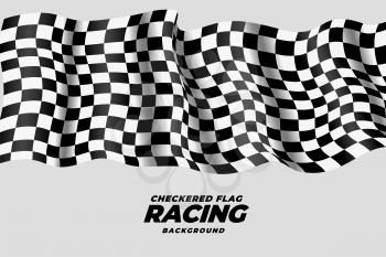 checkered racing flag waving background