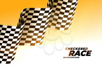 checkered wavy racing flag background
