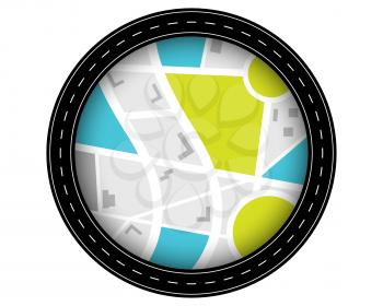 circular road pathway route journey background