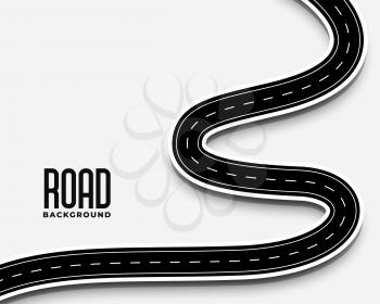 curve winding road pathway in 3d style design