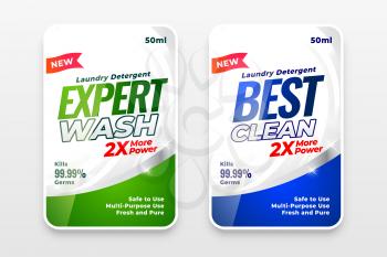 expert wash detergent labels stickers set