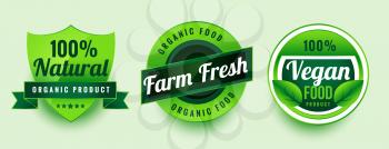 farm fresh vegan food labels set